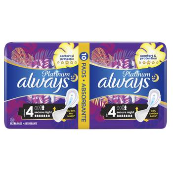 Absorbante Always Duo platinum night, 10 bucati