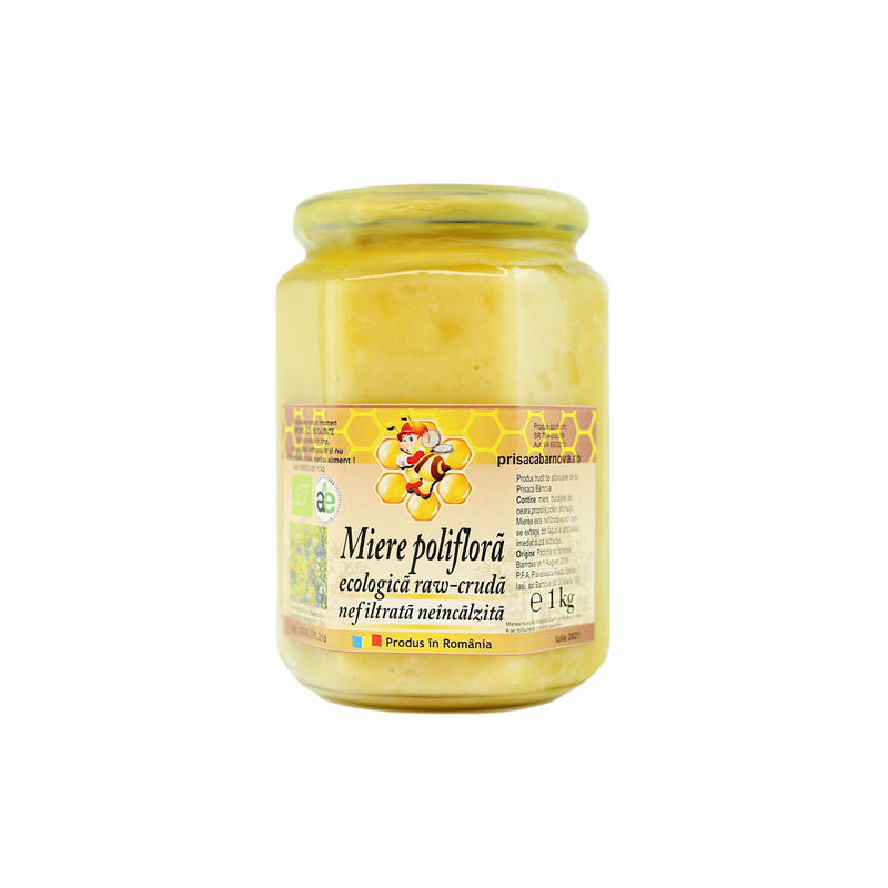 Prisaca miere bio nefiltrata poliflora, 1kg