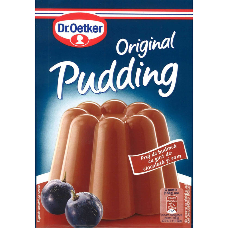 Dr.Oetker Original Pudding Praf de Budinca cu gust de Ciocolata si Rom, 50g