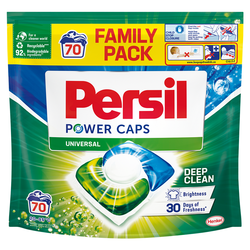 Detergent capsule Persil Power Caps Universal Doy, 70 bucati