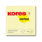 Kores Notite adezive 75x75mm, 100 file, galbene