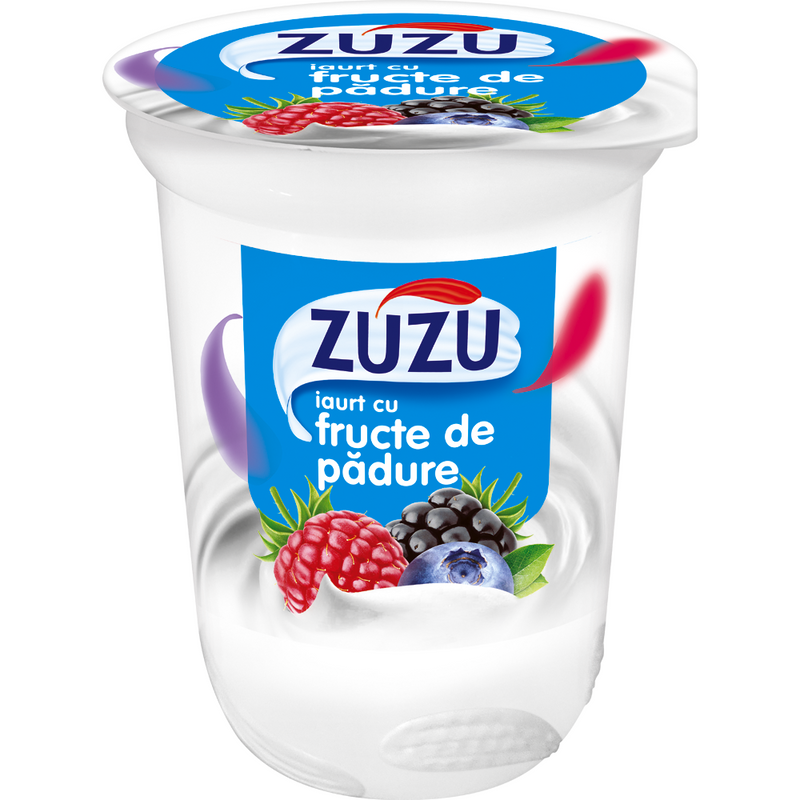Iaurt cu fructe Zuzu, aroma de fructe de padure, 400 g