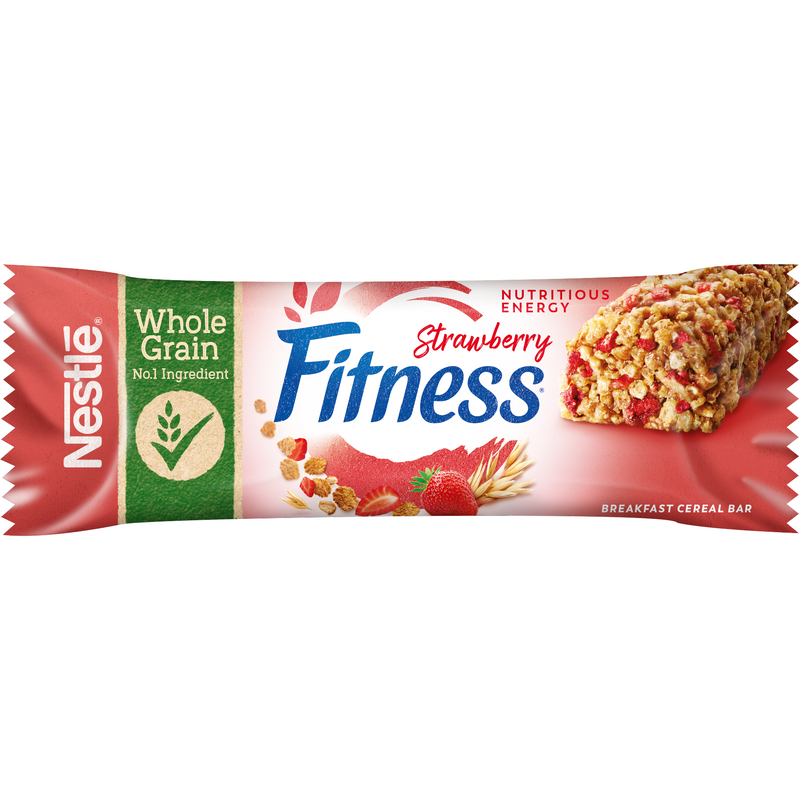 Nestle fitness baton de cereale pentru mic dejun capsuni, 23.5g