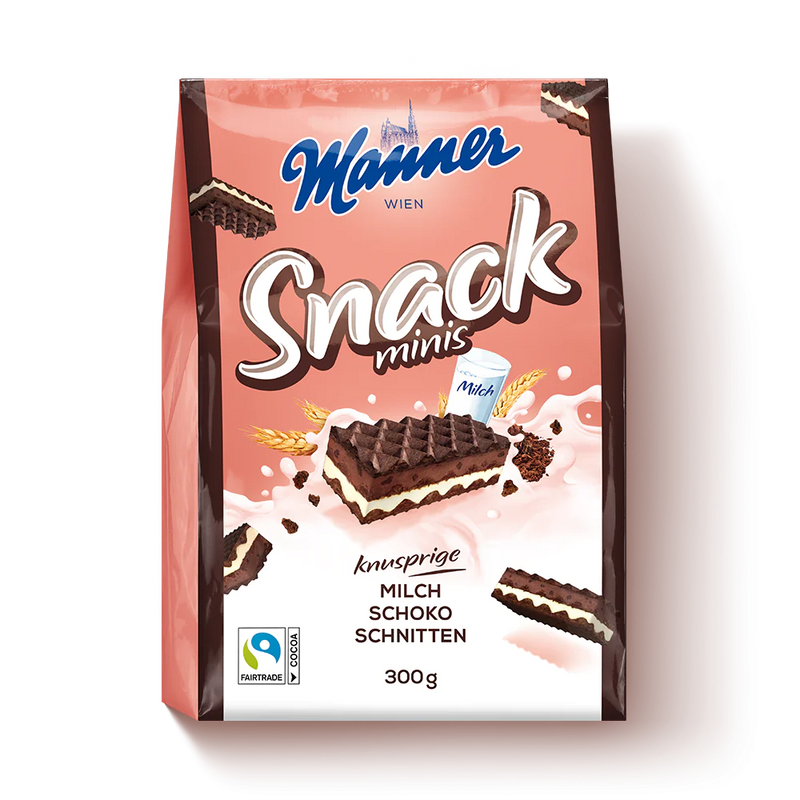 Manner snacks minis dark, 300g