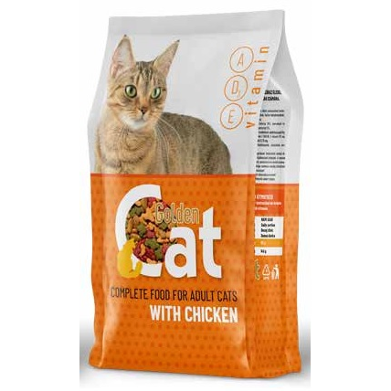Mancare pisici Golden Cat pui, 1kg