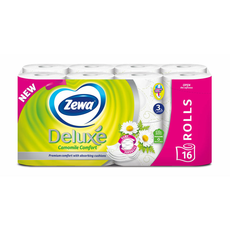 Zewa Deluxe Camomile, hartie igienica 3 straturi, 16 role