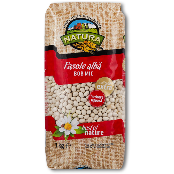 Natura fasole alba bob mic, 1 kg