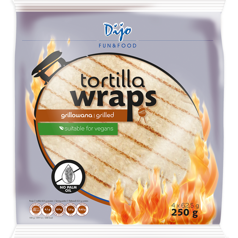 Tortilla wraps Grilled, 250g