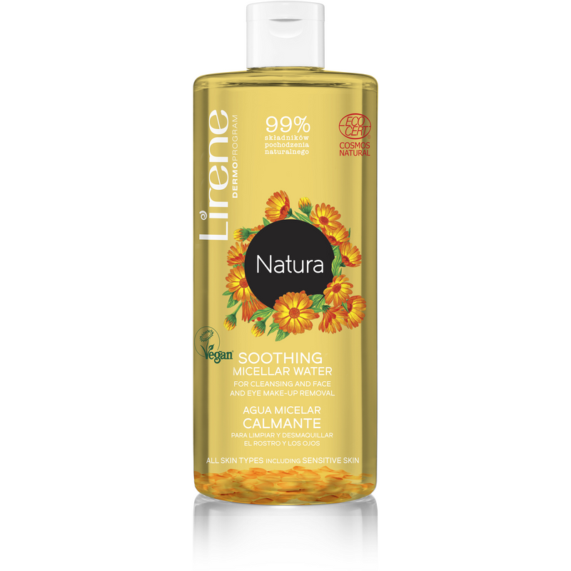 Lirene Natura - Apa micelara cu petale de galbenele, 99% natural, 400ml