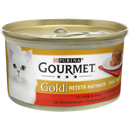 GOURMET GOLD Savoury Cake cu Vita si rosii, hrana umeda pentru pisici, 85 g