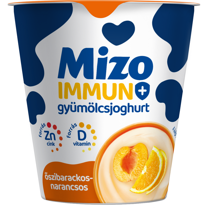 Mizo Imuno iaurt cu piersici si portocale, 125 g