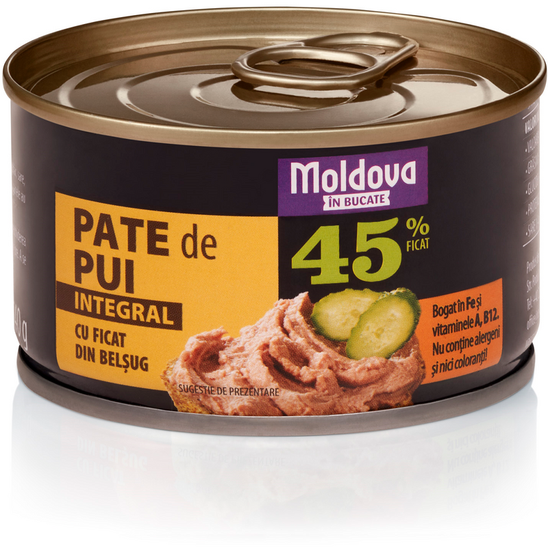 Moldova in bucate pate de pui cu ficat din belsug, 140 g
