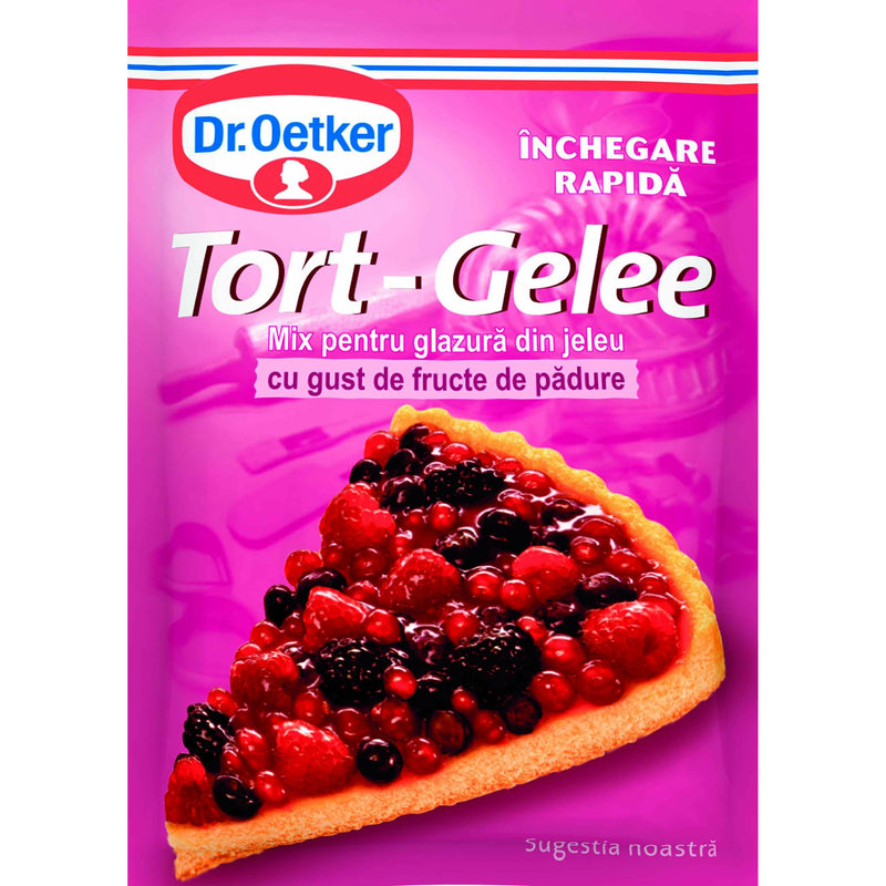 Dr.Oetker Tort Gelle Mix pentru glazura din jeleu cu gust de Fructe de Padure, 8g