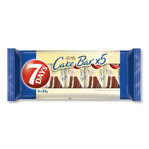 7 Days Cake Bar prajitura cu umplutura cu cacao, 5x32g