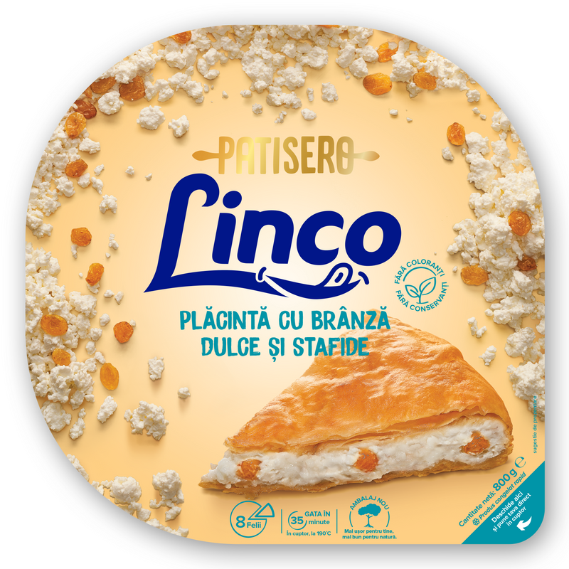 Linco Patisero placinta cu branza dulce, 800 g