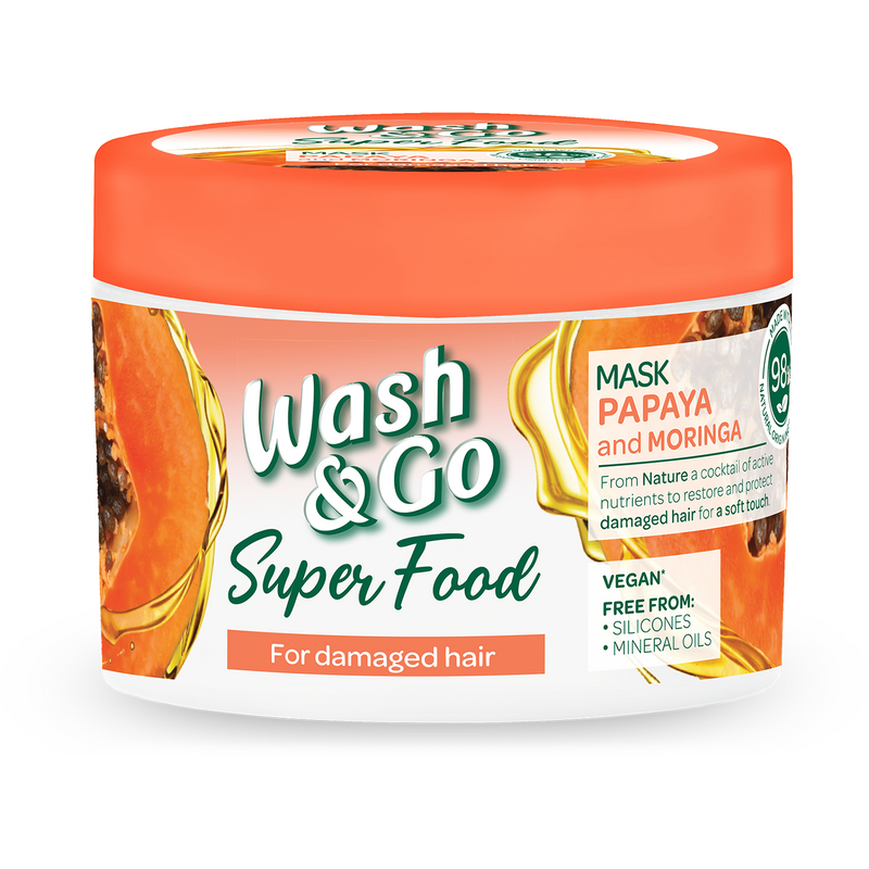 Wash&Go superfood masca cu papaya, 300ml