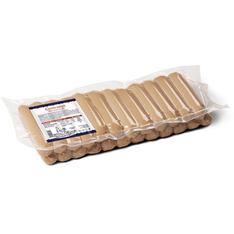 Crenvursti de pui fara membrana, 1560 g