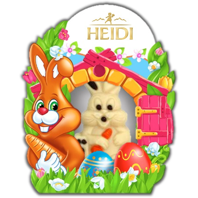 Heidi figurina din ciocolata alba cu umplutura de praline (39%), 20g