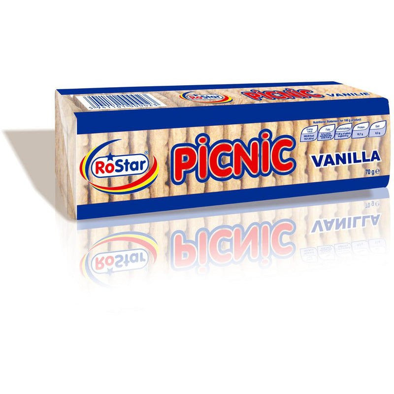 Rostar Biscuiti Picnic cu Vanilie, 70 g