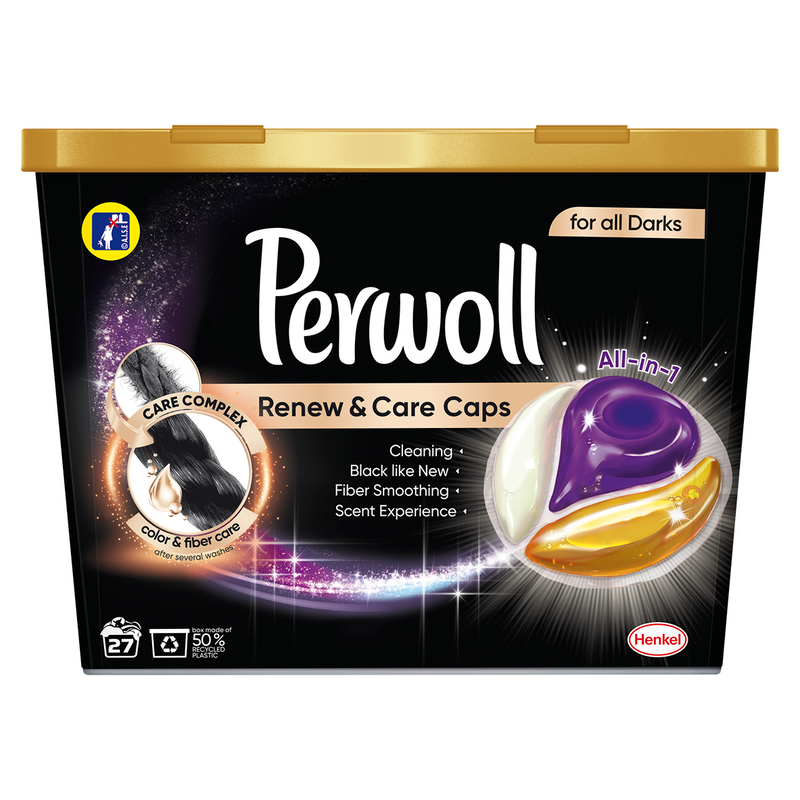 Detergent capsule Perwoll Renew & Care Black, 27 bucati