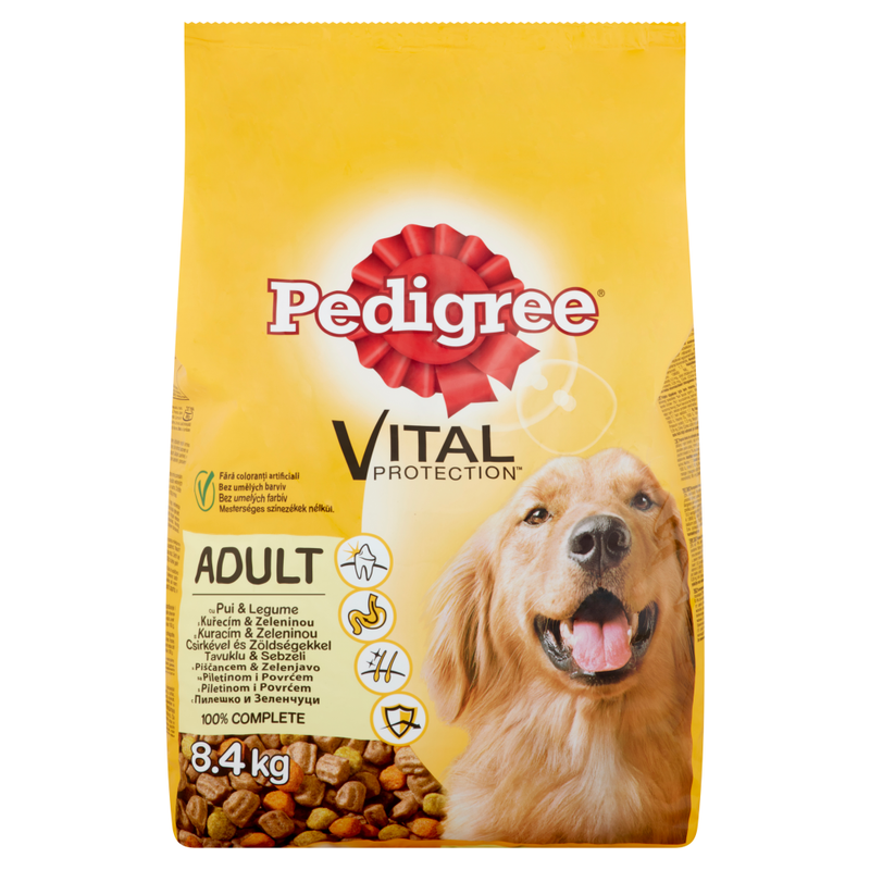 Pedigree hrana uscata caini cu pasare si legume, 8,4kg