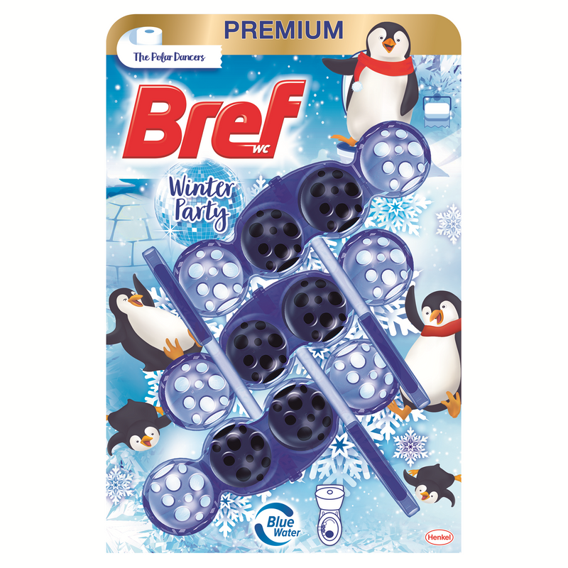 Odorizant toaleta Bref Color Aktiv "The Polar Dancers", 3x50 gr