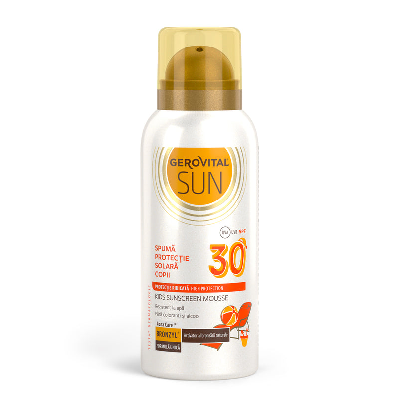 Gerovital spuma protectie solara copii SPF 30 Sun, 50 ml