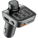 Modulator FM Bluetooth Serioux ABFM15, USB 2.4A, AUX, microSD, Negru