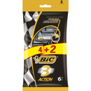 Aparat de Ras pentru barbati BIC 3 Action, 3 lame, pachet promo, 4+2 bucati