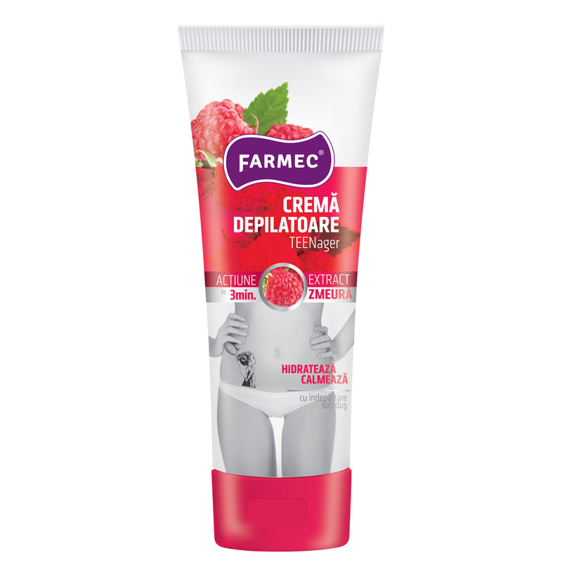 Farmec Crema depilatoare Teenager, cu extract de zmeura, 150ml