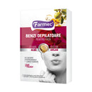Farmec Depilatory strips for face with white wax and argan