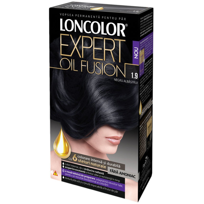 Loncolor Expert Oil Fusion vopsea pentru par 1.9 negru albastrui