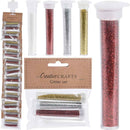 Set of 4 glitter tubes, 4x4g, silver/gold/red/white