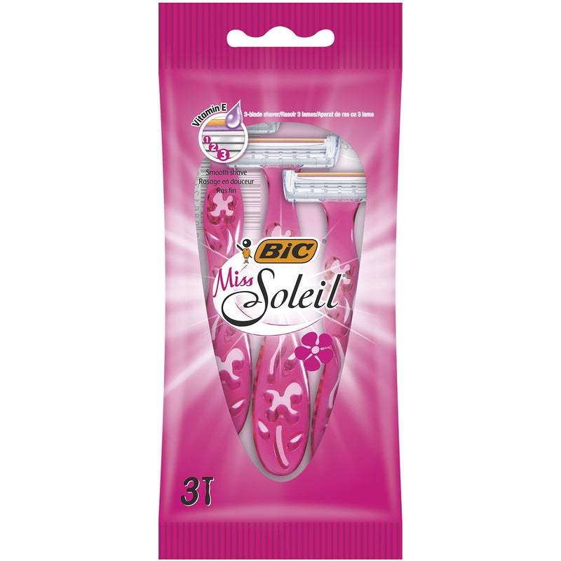 Aparat de Ras pentru femei BIC Miss Soleil, 3 lame, 3 bucati