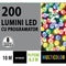 Installazione di 200 led serie, multicolor, 8 funzioni, lunghezza 10m