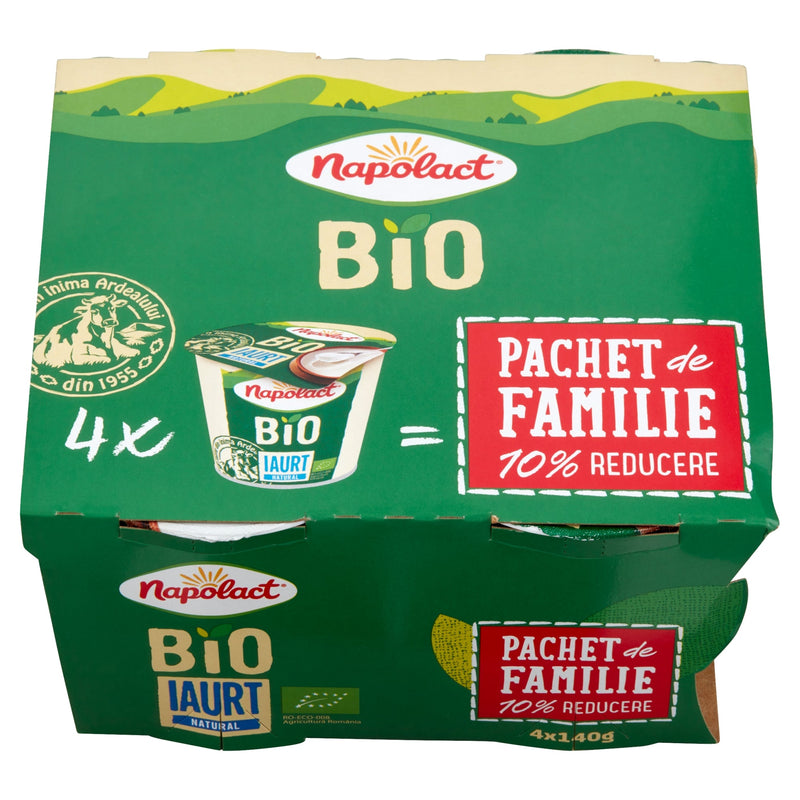 Napolact Bio Iaurt natural  4 x 140g (560g)