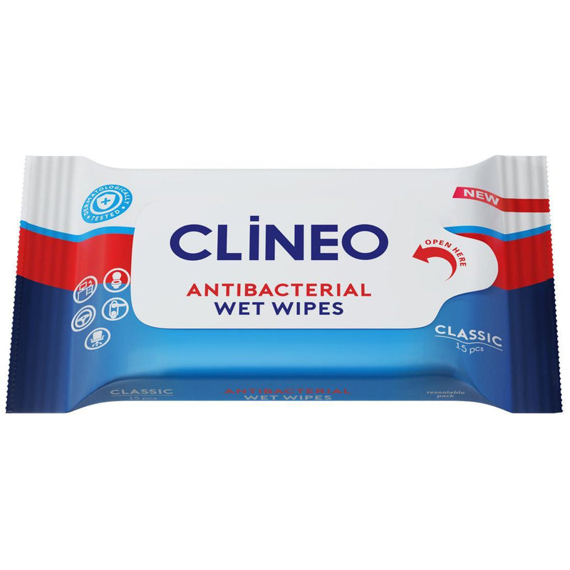 Clineo servetele umede antibacteriene, 15buc