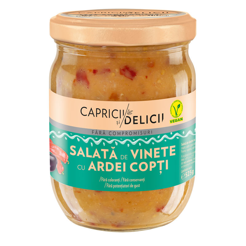 Salata de vinete cu ardei copti Capricii si Delicii 525g