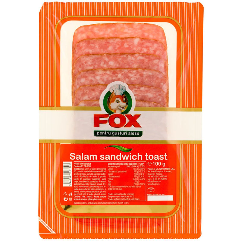 Fox salam sandwich cu sunca,toast ,feliat 100g