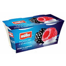 Muller Pezzi jogurt s kupinama i malinama 2x125g