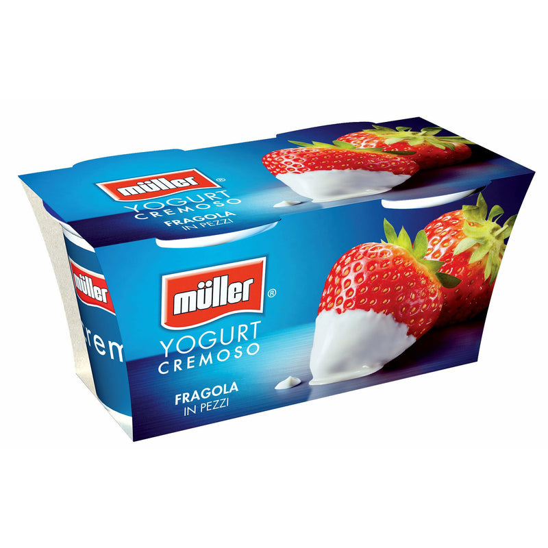 Muller Pezzi iaurt cu capsuni 2x125g