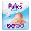 Diapers Pufies Sensitive 2 mini, Maxi Pack, 74 pcs