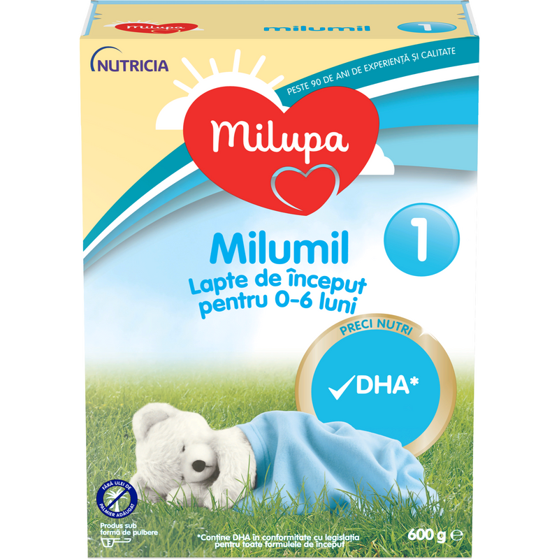 Milupa Milumil 1 lapte praf de la 0-6 luni, 600 g