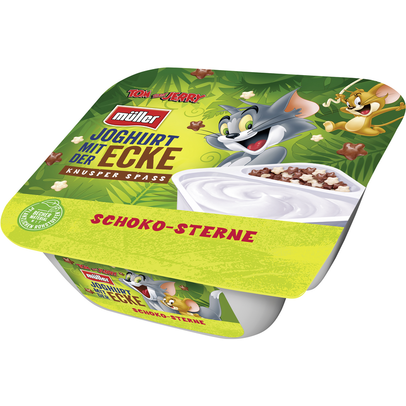 Muller Mix Tom & Jerry iaurt cu stelute de ciocolata 140g