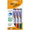 Marker de tabla alba BIC Velleda ECOlutions, varf rotund subtire, diverse culori, 4 bucati