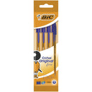 Pix BIC Cristal Original Fine, 0.8 mm, albastru, 4 bucati