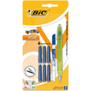 BIC EasyClic refillable pen, blue ink, various colors, 1 piece with mini bit and spare parts included
