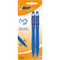 BIC BU3 Grip retractable pen, 1.0 mm, blue, 2 pieces