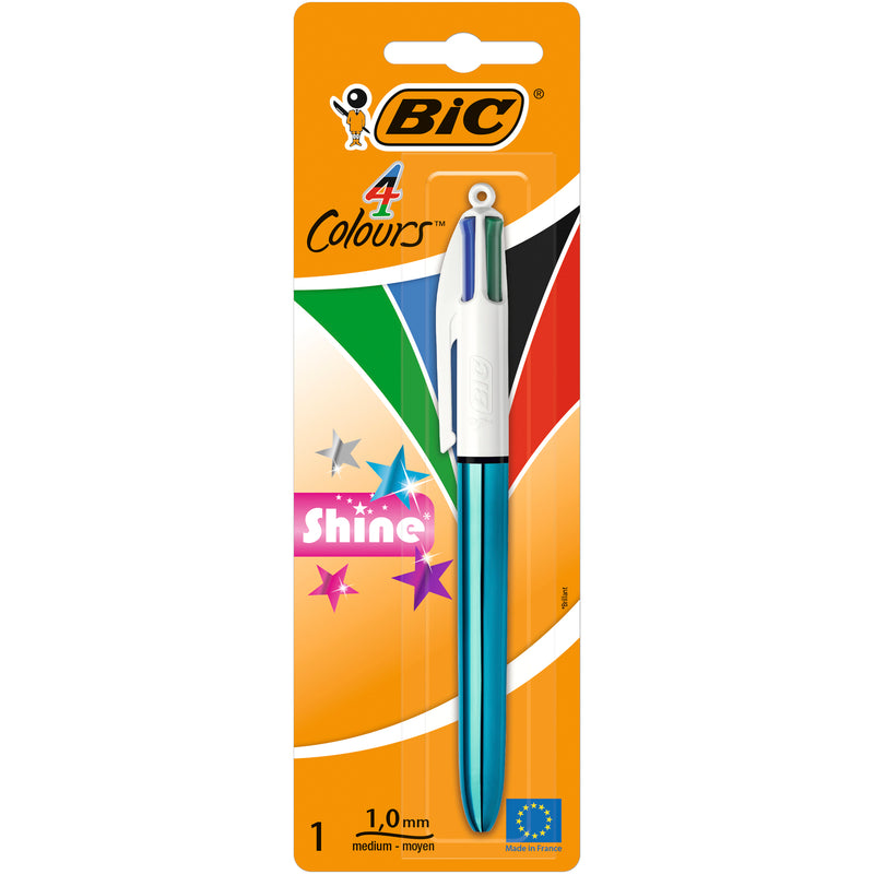 Pix retractabil BIC 4 Colours Shine, 1.0 mm, 1 bucata