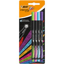 Finelinere BIC Intensity Fine, 0.8 mm, diverse culori, 4 bucati